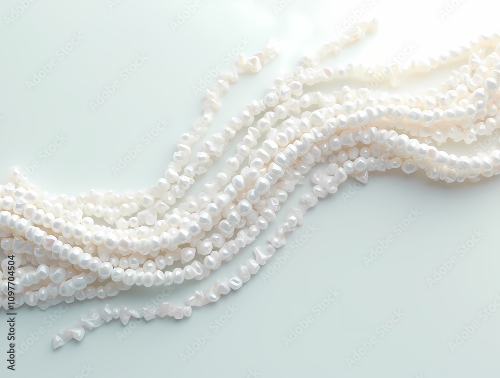 Abstract rounded lines of mother-of-pearl glass on light background Abstract rounded lines of mother-of-pearl glass on light background