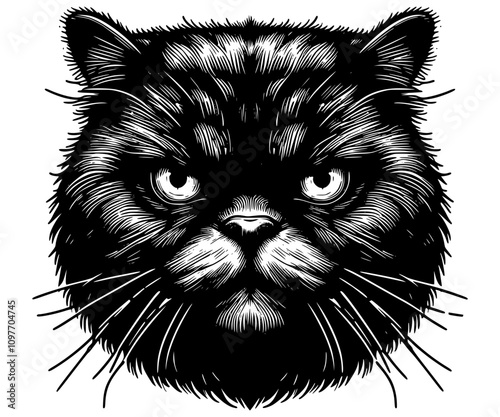 black cat cartoon