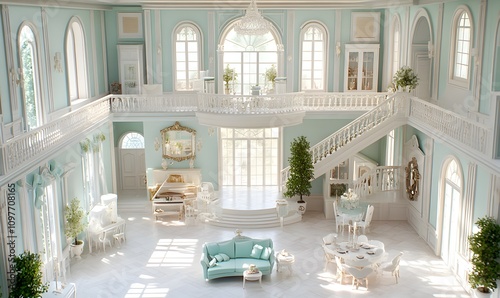 Pastel-toned dollhouse simple high realistic,generation AI