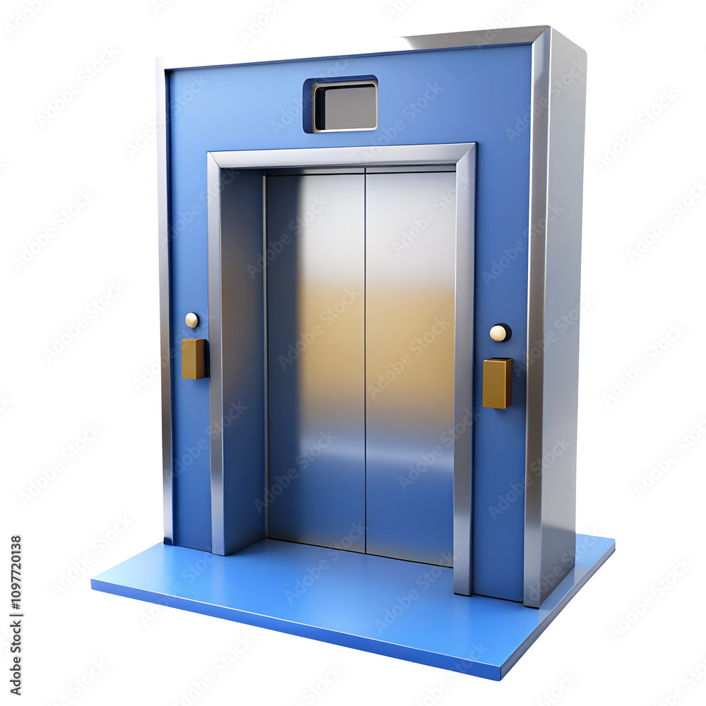 elevator door 3d icon in cartoon plastic style minimal isolated on transparent white background, clipping path elevator door 3d icon in cartoon plastic style minimal isolated on transparent white background, clipping path