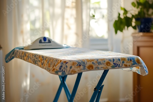 Floral Ironing Board in Bright Room photo