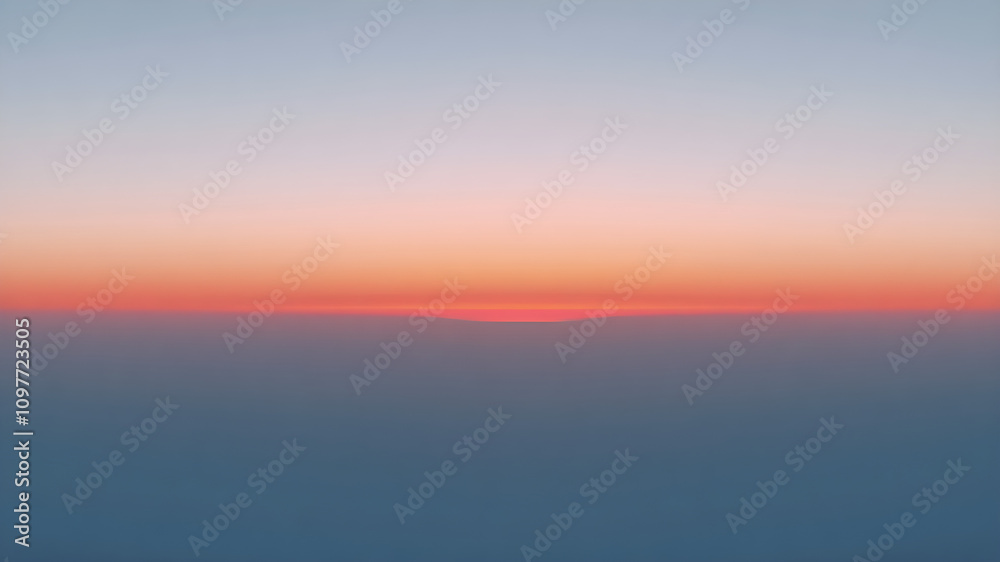 Obraz premium 8K Abstract Gradient Sky Background The sky changes from a golden orange reflected in sunlight in the center to a pale purple at the end of the sky. The subtle gradient creates a smooth and soft feel.