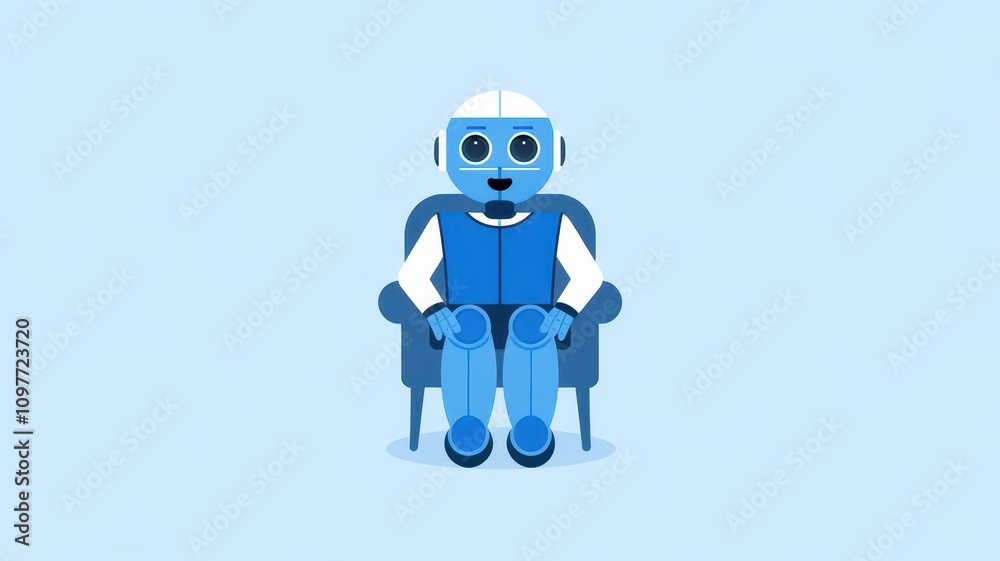 Baby Robot 3D Render with Isolated Background in Blue Color Technology Humanoid Robot Future toy Background. Blue Robot 3d isolated background humanoid Futuristic Technology Baby Robot 3D Render with Isolated Background in Blue Color Technology Humanoid Robot Future toy Background. Blue Robot 3d isolated background humanoid Futuristic Technology
