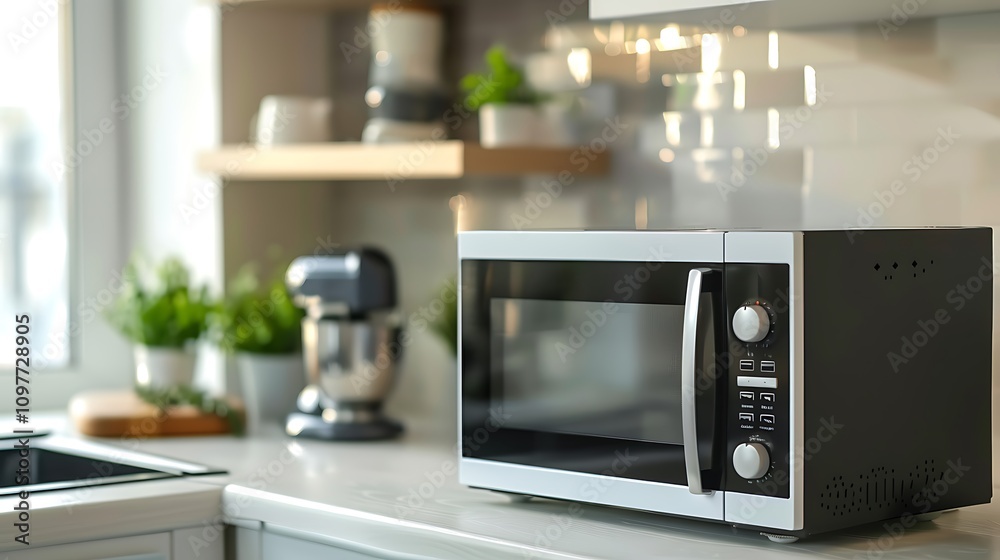 Modern kitchen microwave oven