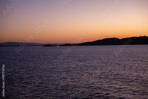 sunset over the sea
