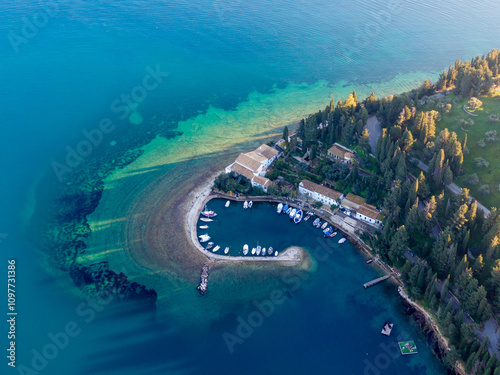 Corfu Greece. The old harbor and fishing village Kouloura.