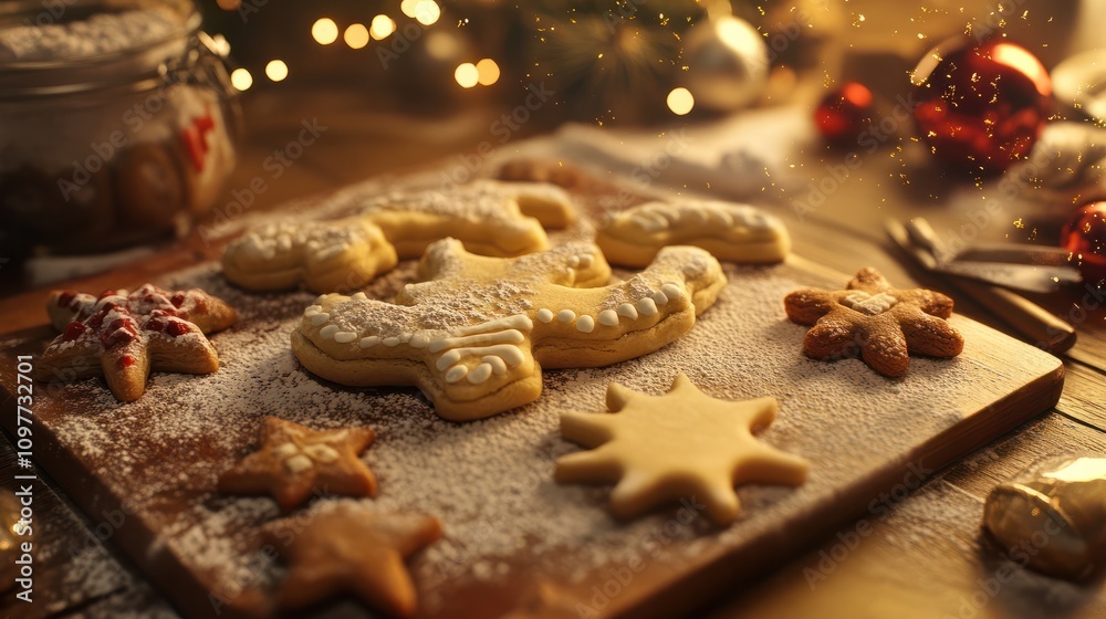making christmas cookies- raw dough and mold making christmas cookies- raw dough and mold