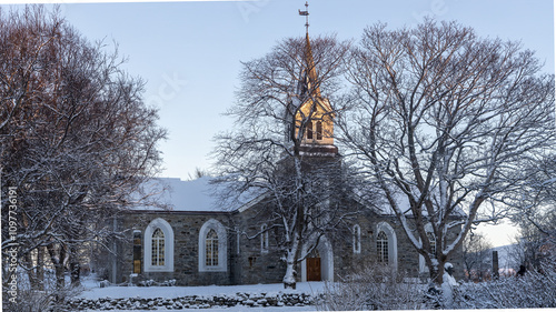 church in a winter landscape