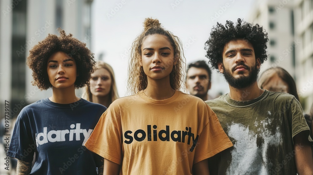 Diverse Group of People Showing Solidarity Diverse Group of People Showing Solidarity