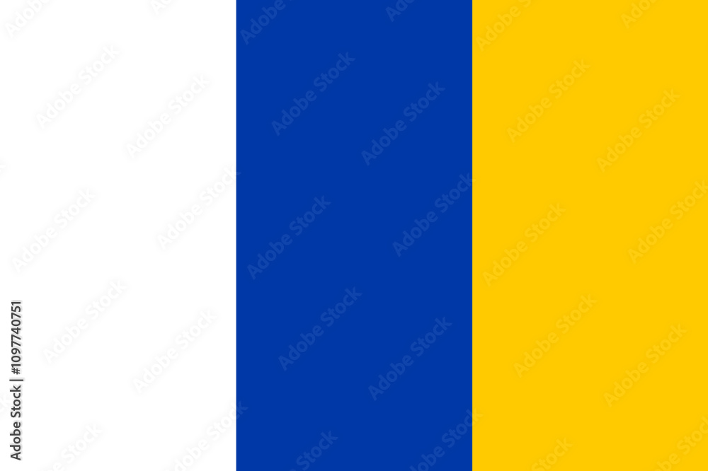 Fototapeta premium Flag of Doetinchem Municipality (Gelderland or Guelders province, Kingdom of the Netherlands, Holland) Deutekem 