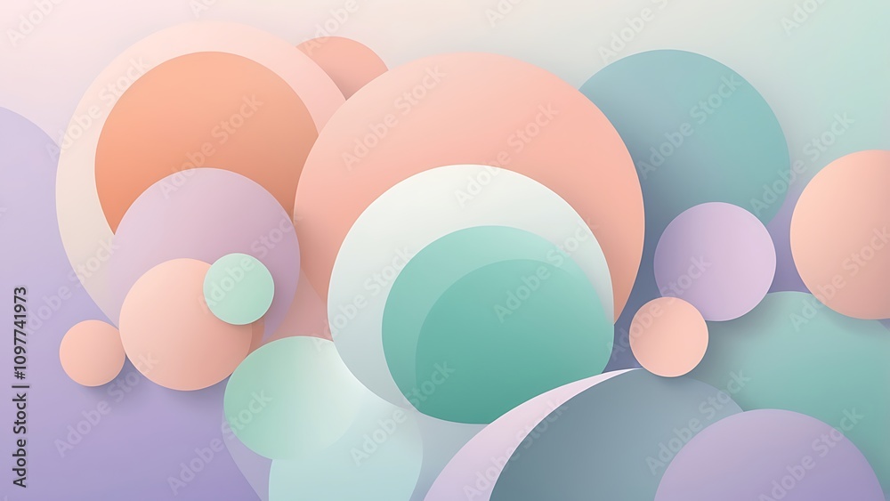 Pastel Circles Abstract Background Design Pastel Circles Abstract Background Design