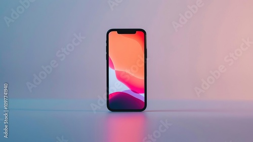 a close up of a phone with a pink background