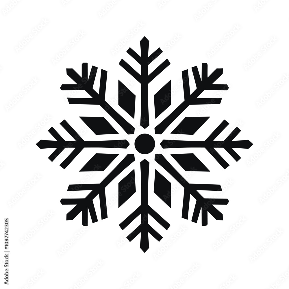 Abstract Black Snowflake Icon – Vector Illustration
Abstract Black Snowflake Icon – Vector Illustration