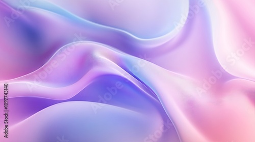 A soft blend of pastel colors creating gentle waves and curves in a silky texture.