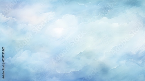 Abstract Blue Watercolor Background Featuring Soft Chaos and Fluid Movement in a Dreamy Artistic Style Suitable for Various Creative Projects