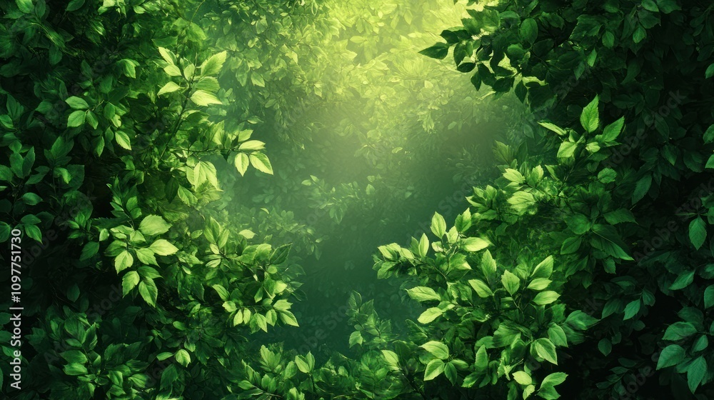 Fototapeta premium Enchanted Forest: A Mystical Green Haven