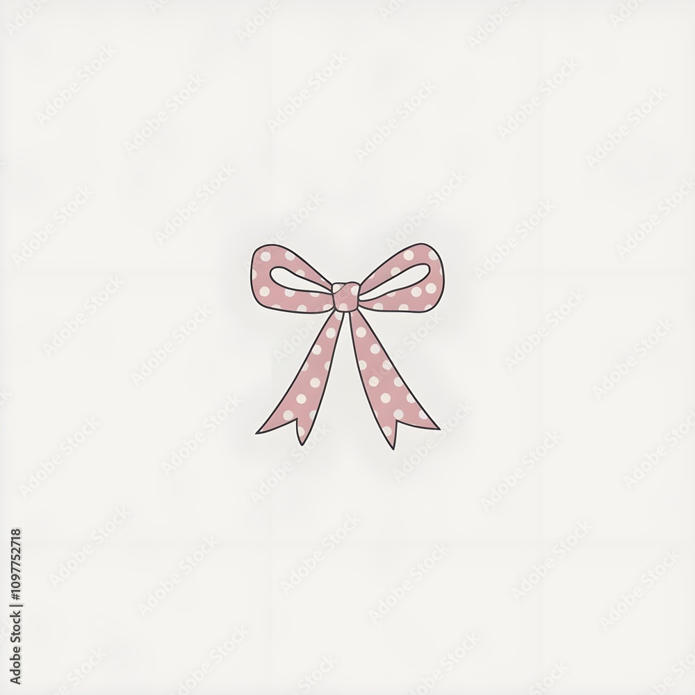 cute pink bow tied in a bowknot. cute pink bow tied in a bowknot.