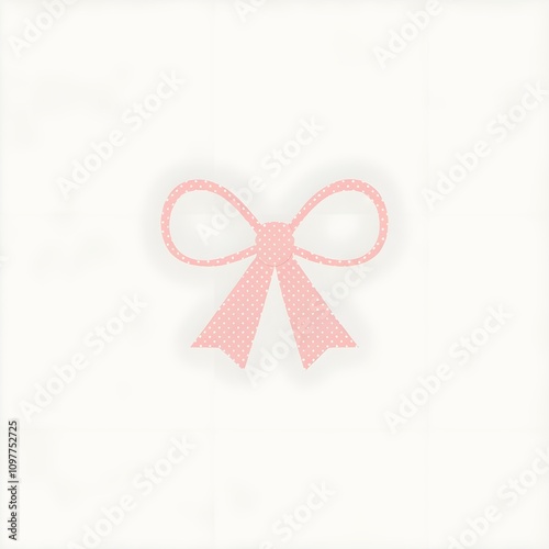 cute pink bow tied in a bowknot.