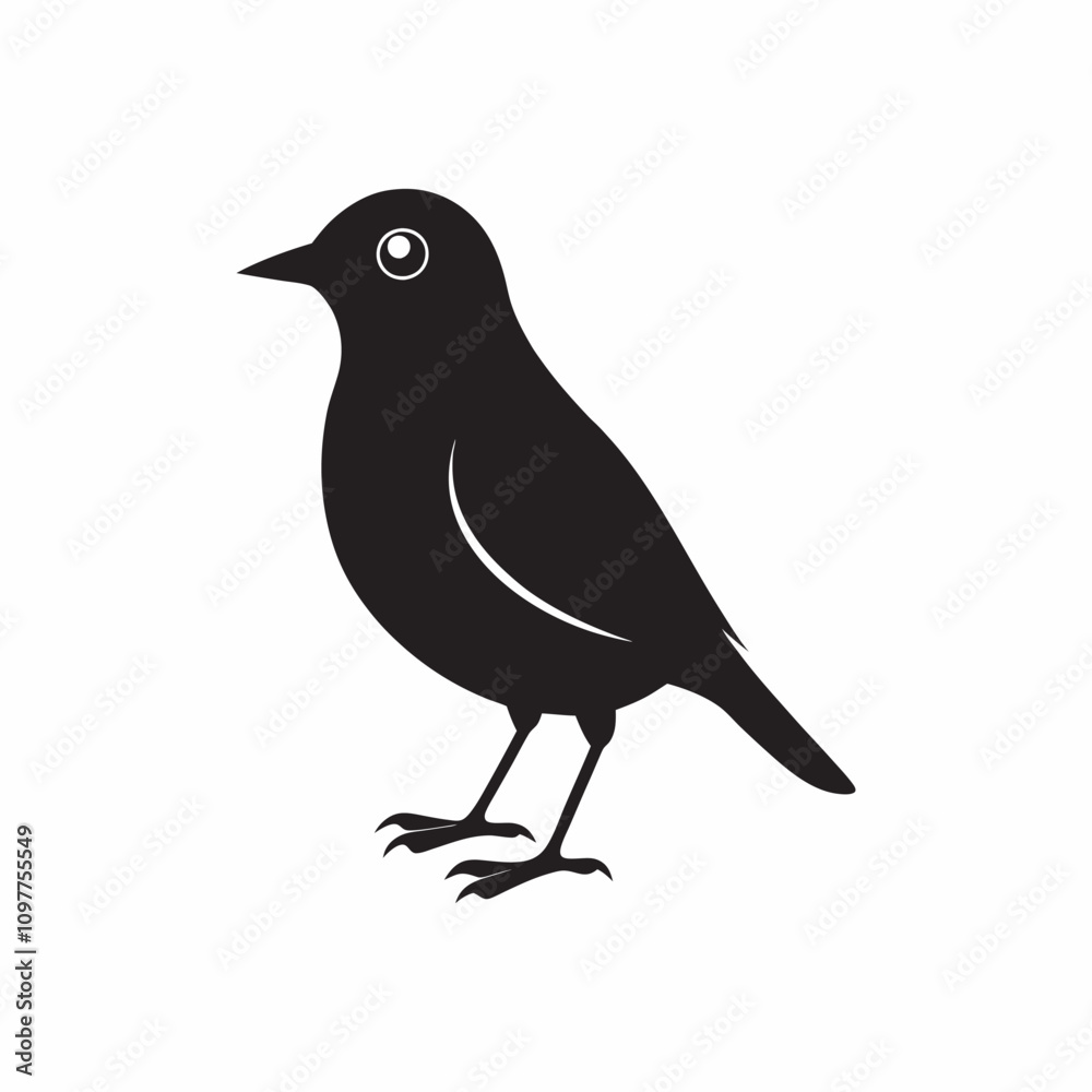 Obraz premium A vector silhouette image of a bird