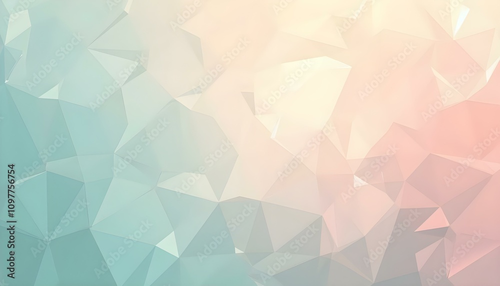 Obraz premium Abstract Polygon Art with Soft Pastel Colors