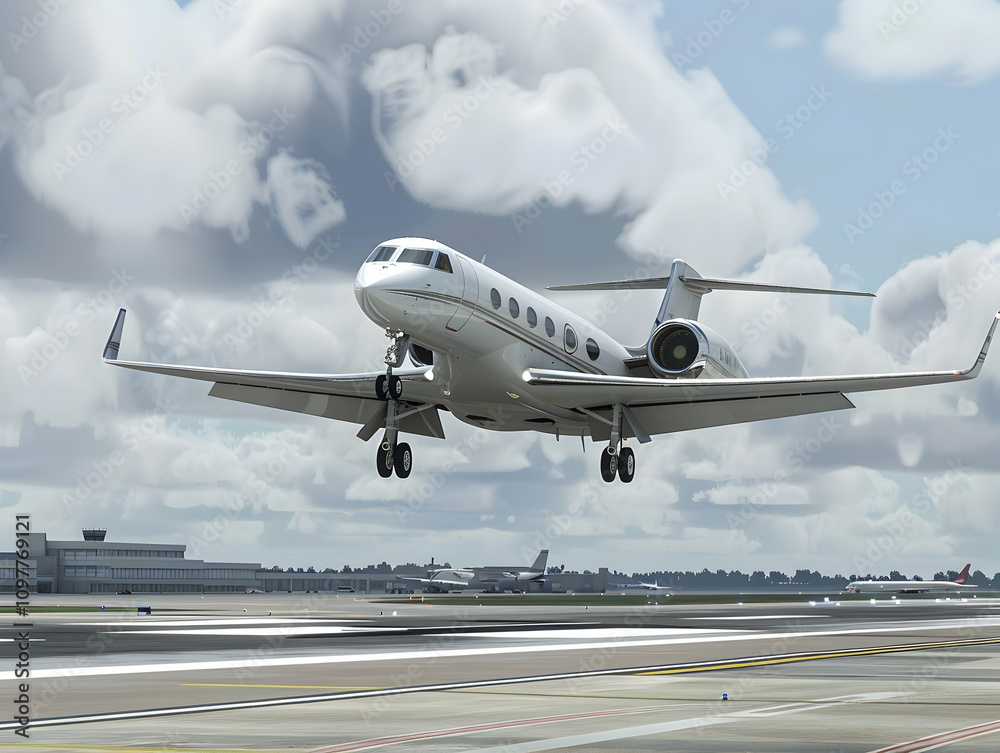 Obraz premium Private Jet photo, luxury private jet on sky, private jet interior and exterior view, fly on a private jet plane, business trip on luxury private jet, take off of a private jet