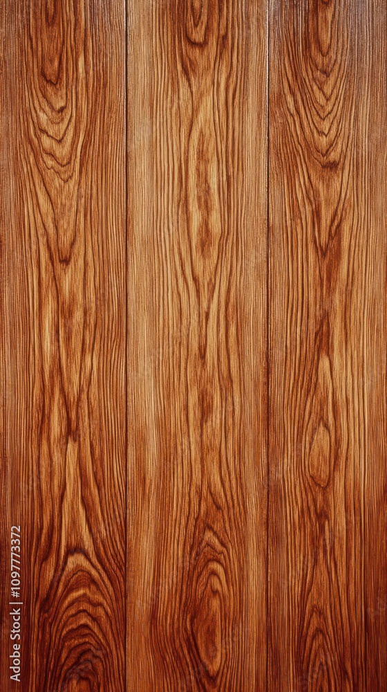 Obraz premium Close-up of beautiful wooden planks showcasing rich textures and warm brown tones.