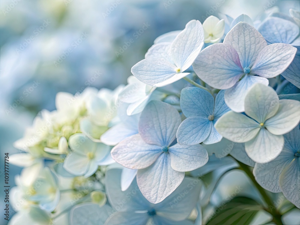 Stunning Double Exposure of Soft Blue and White Hydrangea Flowers with Dreamy Backgrounds for Nature Lovers and Floral Enthusiasts Stunning Double Exposure of Soft Blue and White Hydrangea Flowers with Dreamy Backgrounds for Nature Lovers and Floral Enthusiasts