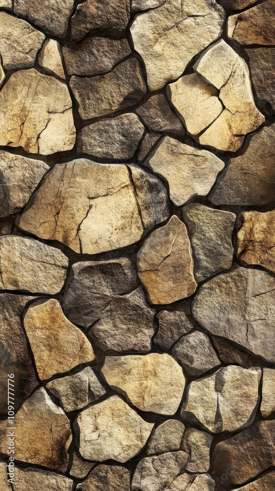 A close-up view of textured natural stone wall featuring various shaped and colored stones, creating an earthy aesthetic. A close-up view of textured natural stone wall featuring various shaped and colored stones, creating an earthy aesthetic.