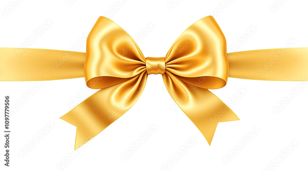 Golden ribbon bows on a transparent background. Golden ribbon bows on a transparent background.