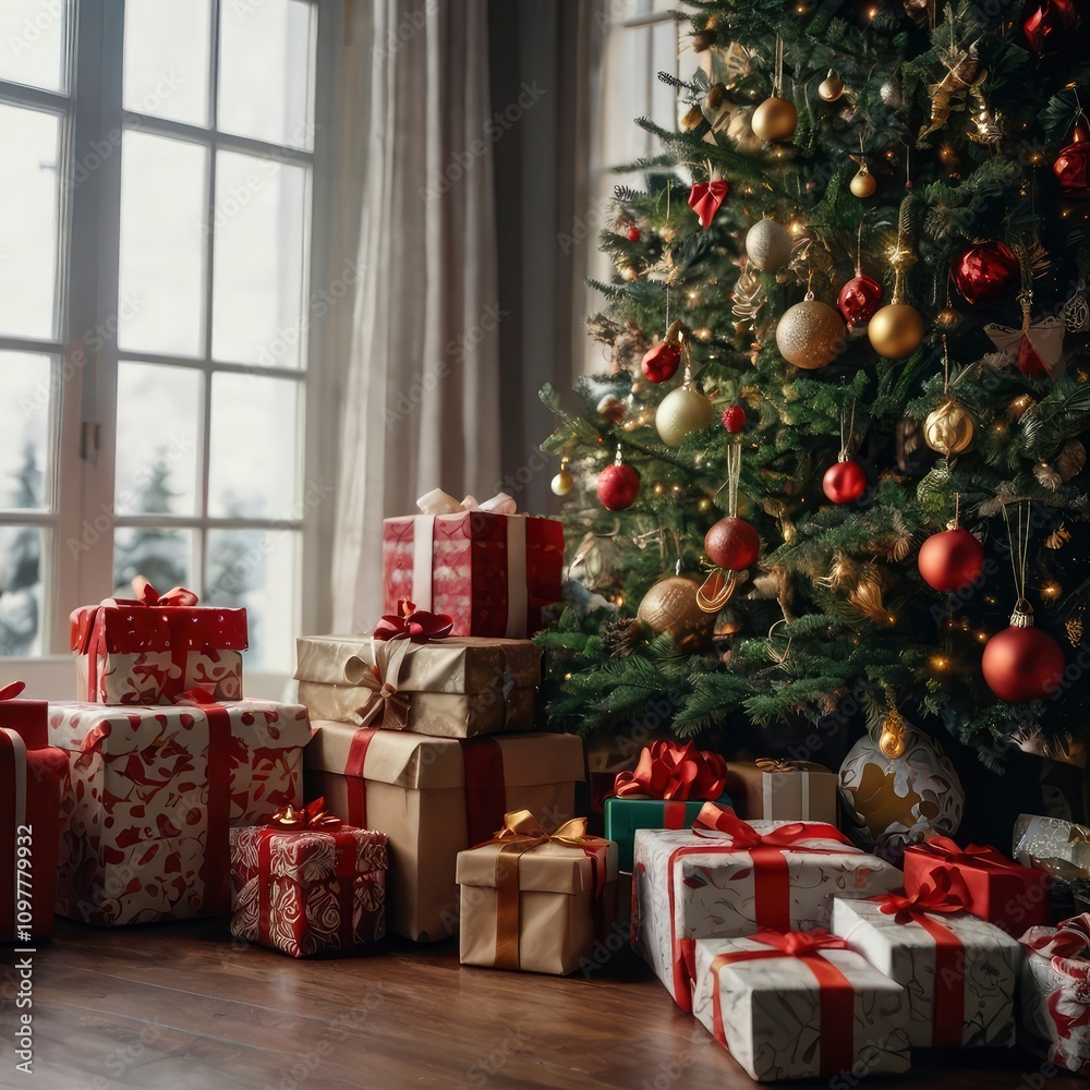 Christmas tree with presents Christmas tree with presents