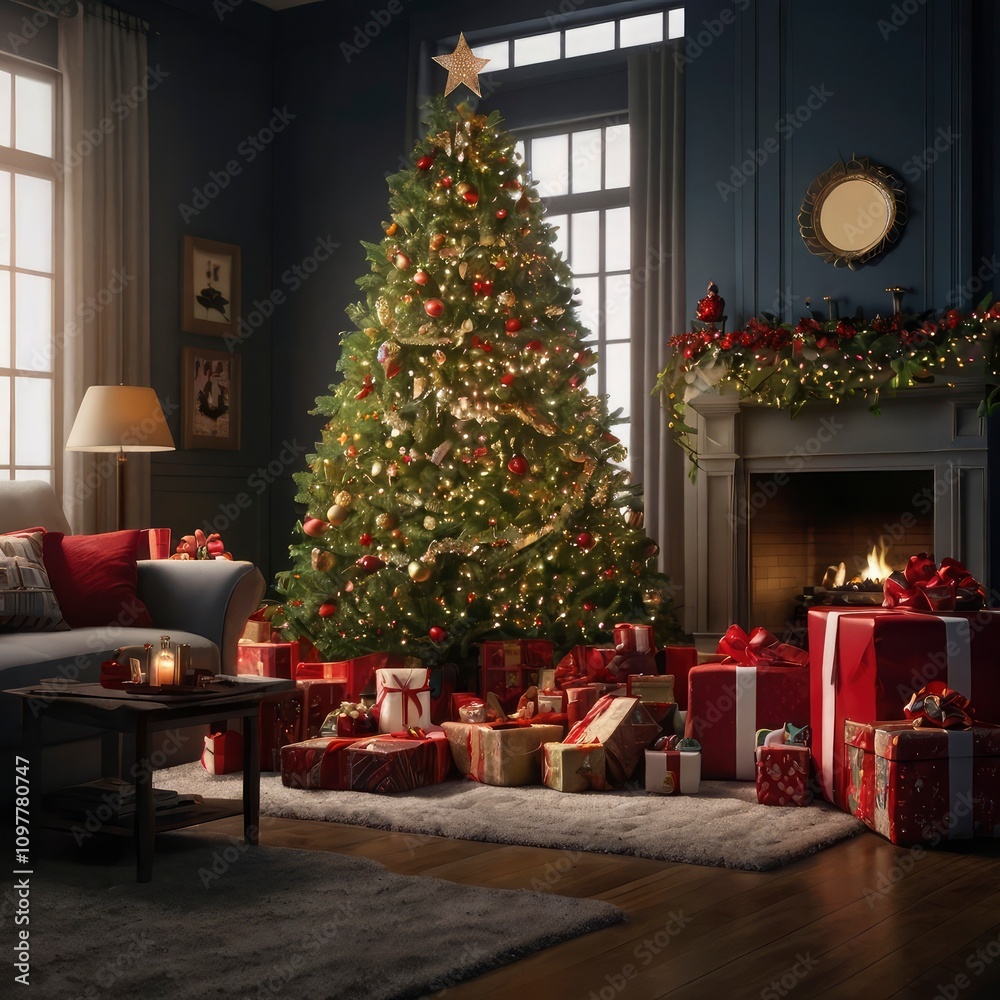 Christmas tree with presents Christmas tree with presents