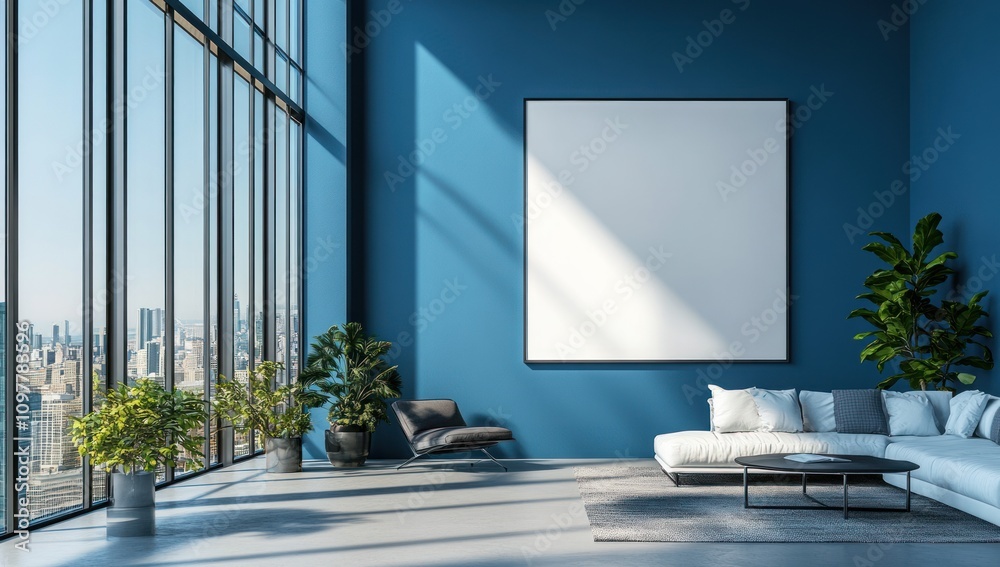 Modern Interior Design with City View Modern Interior Design with City View