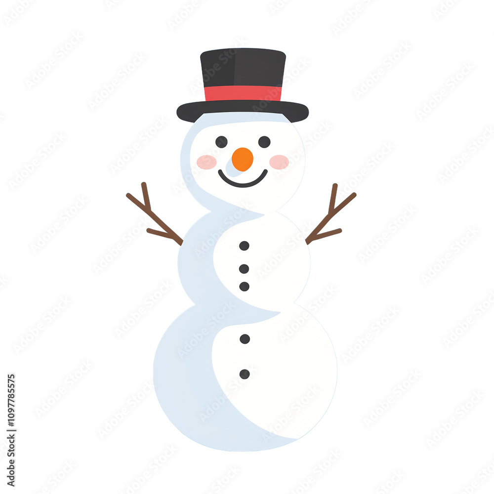simple minimalist cartoon snowman vector illustration isolated simple minimalist cartoon snowman vector illustration isolated
