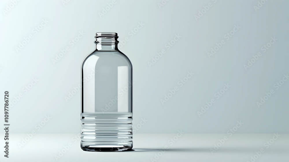 Transparent Glass Bottle Mockup for Creative Display Transparent Glass Bottle Mockup for Creative Display