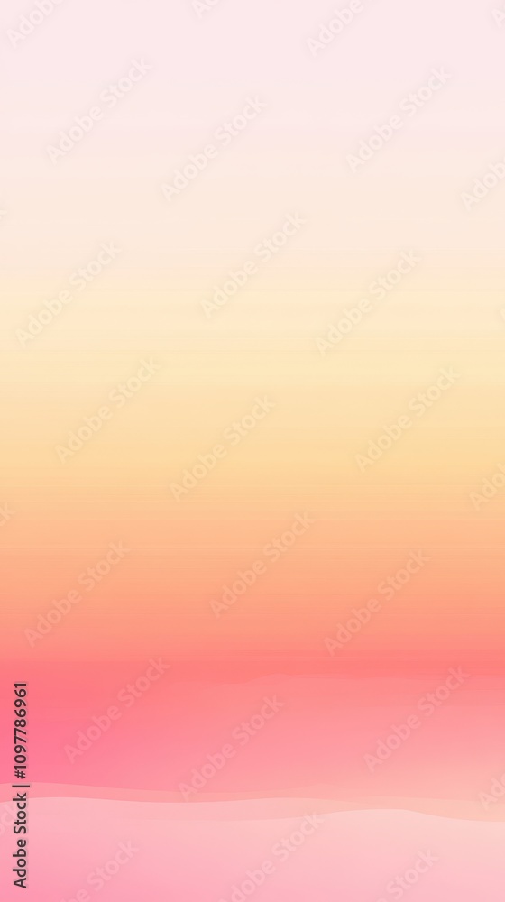 Naklejka premium A vibrant gradient of warm hues blending from soft pink to golden yellow, creating a soothing atmosphere.