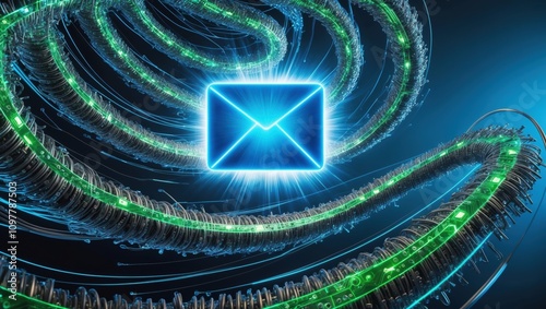 Vibrant Surreal Email Communication Concept