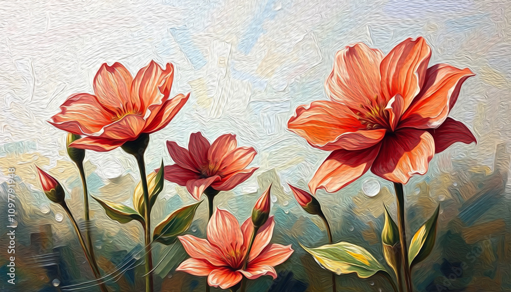 custom made wallpaper toronto digitalBotanical pattern for printing on wall decorations, covers. Artistic brush strokes.