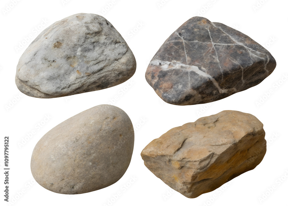 set of rocks isolated set of rocks isolated