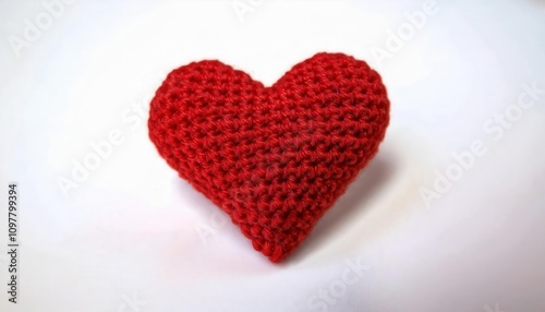 Handcrafted Red Crochet Heart. Ultimate DIY Valentine's Day Gift for Personalized Romantic Surprises, Cozy Home Decor, Craft Tutorials, and Thoughtful Handmade Symbols of Love and Affection