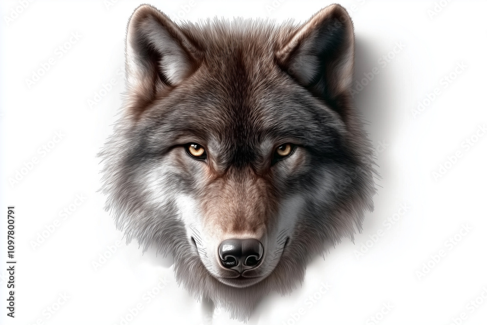 Obraz premium wolf head isolated on white