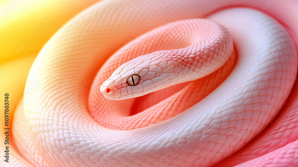 Fototapeta premium red and white snake