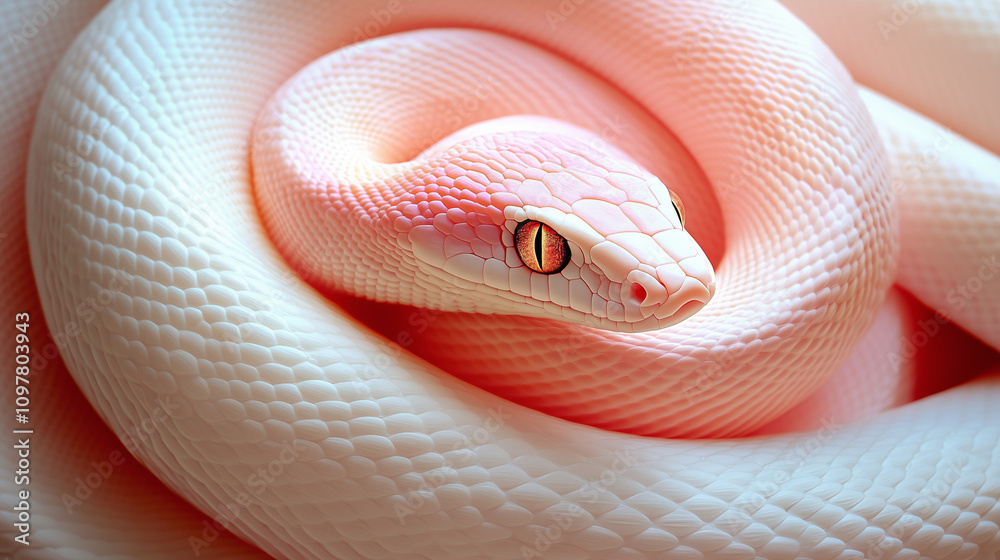 Fototapeta premium red and white snake