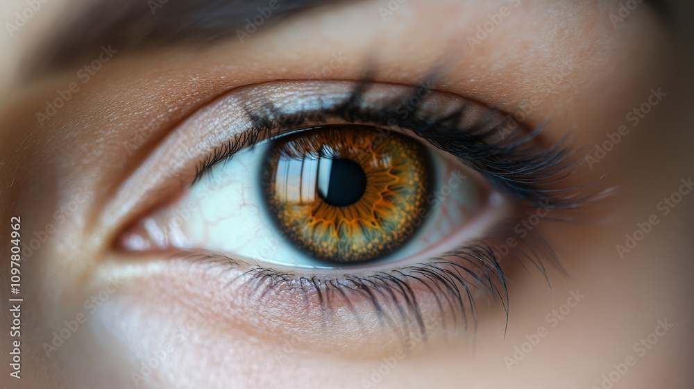A detailed photo of someone's eye, focusing on the black center. A detailed photo of someone's eye, focusing on the black center.