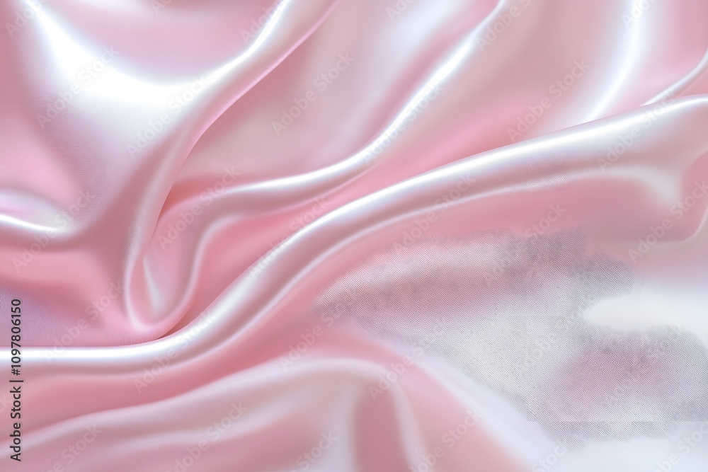 A smooth, flowing fabric in soft pink, showcasing elegant folds and a lustrous sheen. A smooth, flowing fabric in soft pink, showcasing elegant folds and a lustrous sheen.