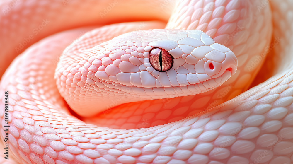 Fototapeta premium close up of a red snake