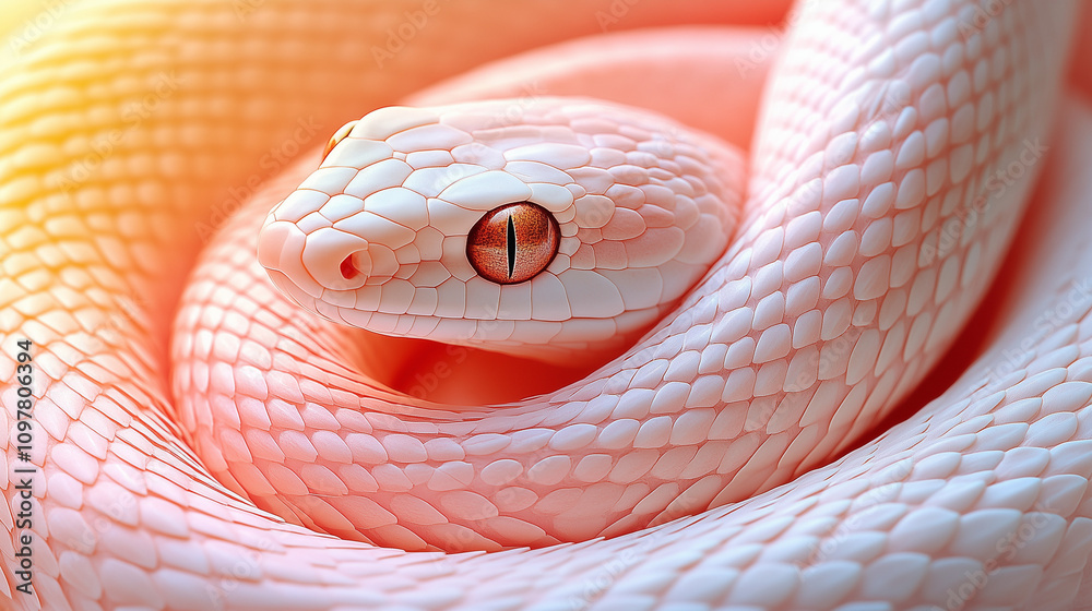 Fototapeta premium close up of a red snake