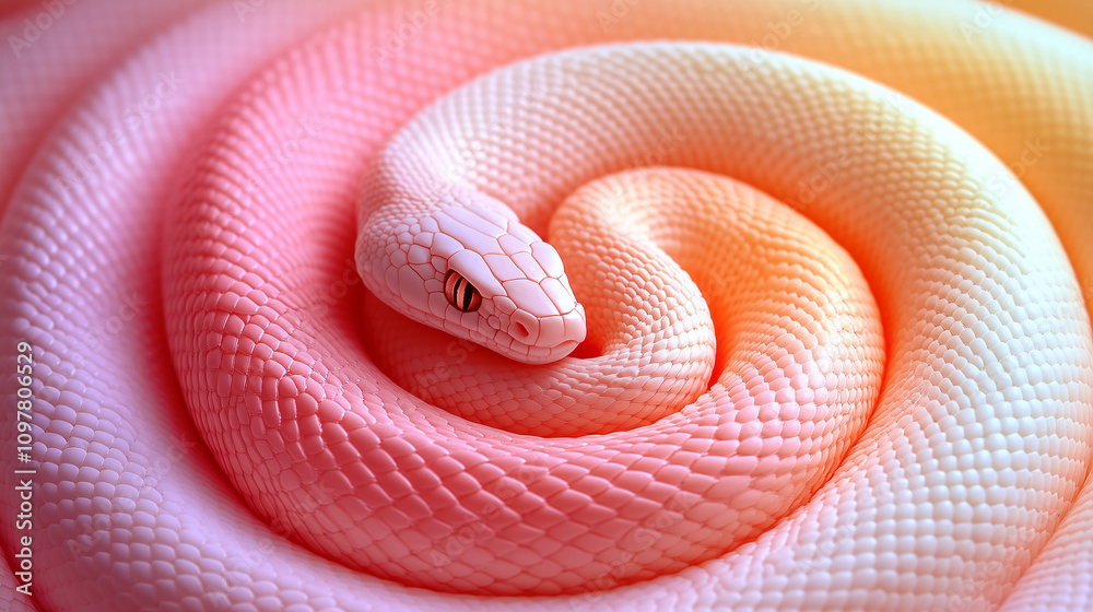 Fototapeta premium close up of a red snake