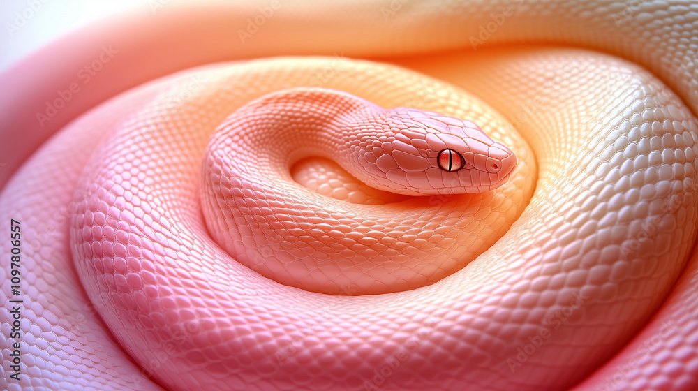 Fototapeta premium close up of a red snake