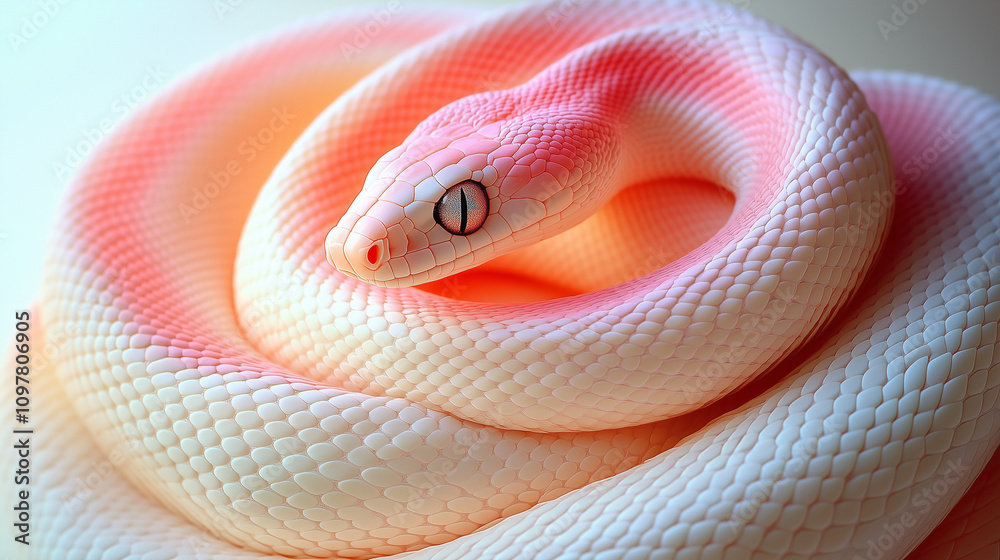 Fototapeta premium close up of a red snake