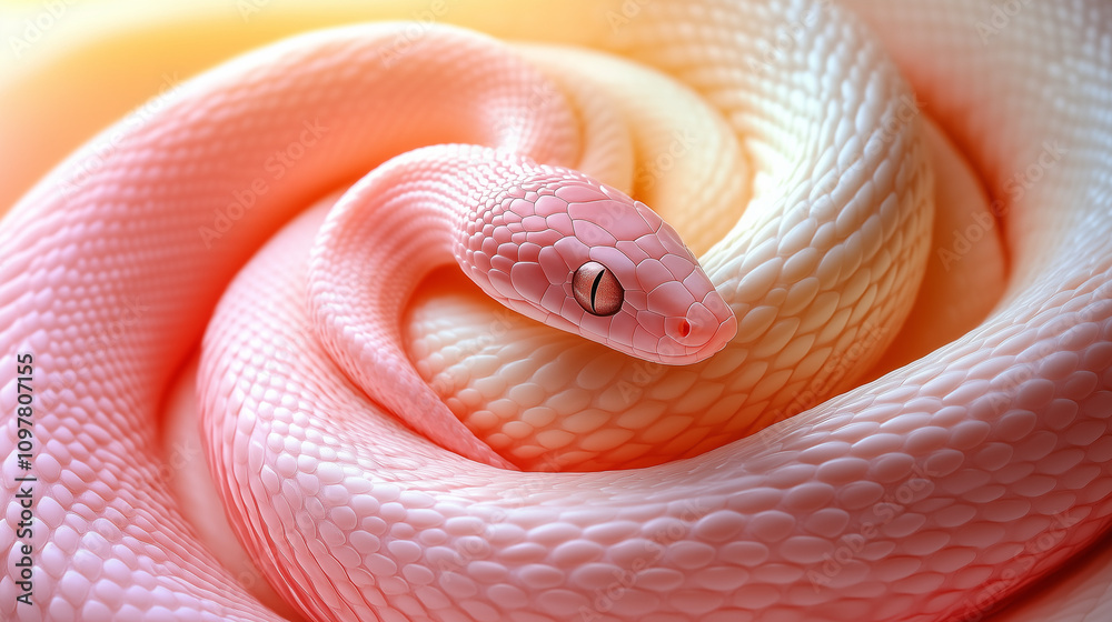 Fototapeta premium close up of a red snake